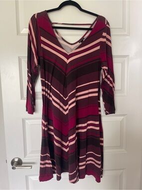 Torrid Striped Fit & Flare Dress | Size 0 (Large)